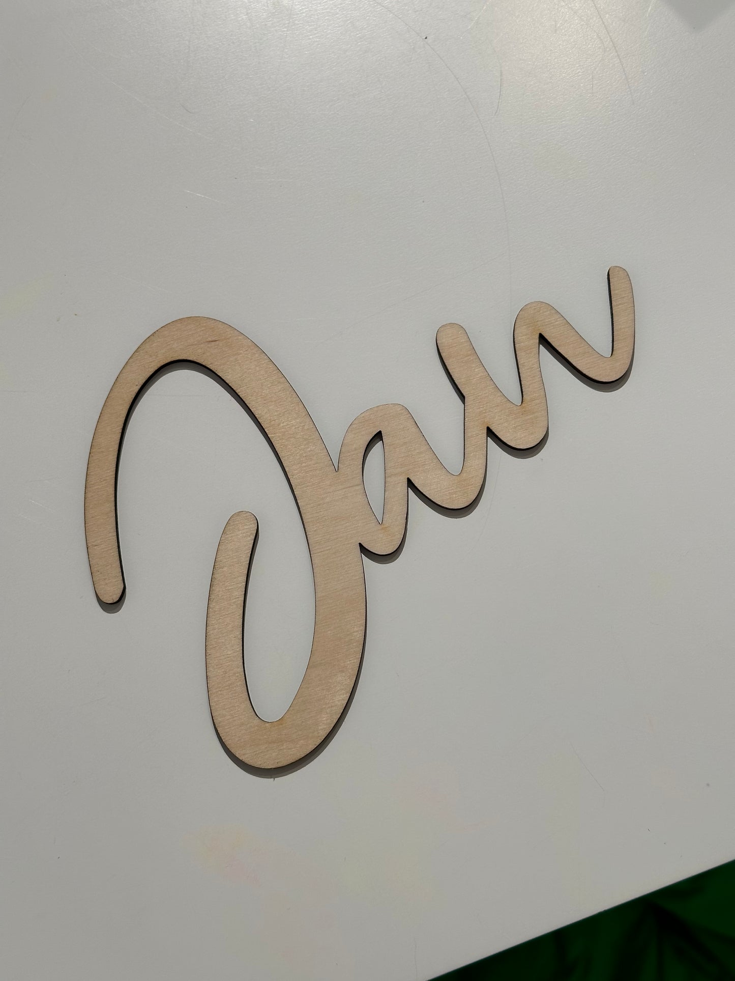 Namensschriftzug Birke Sperrholz 3 mm