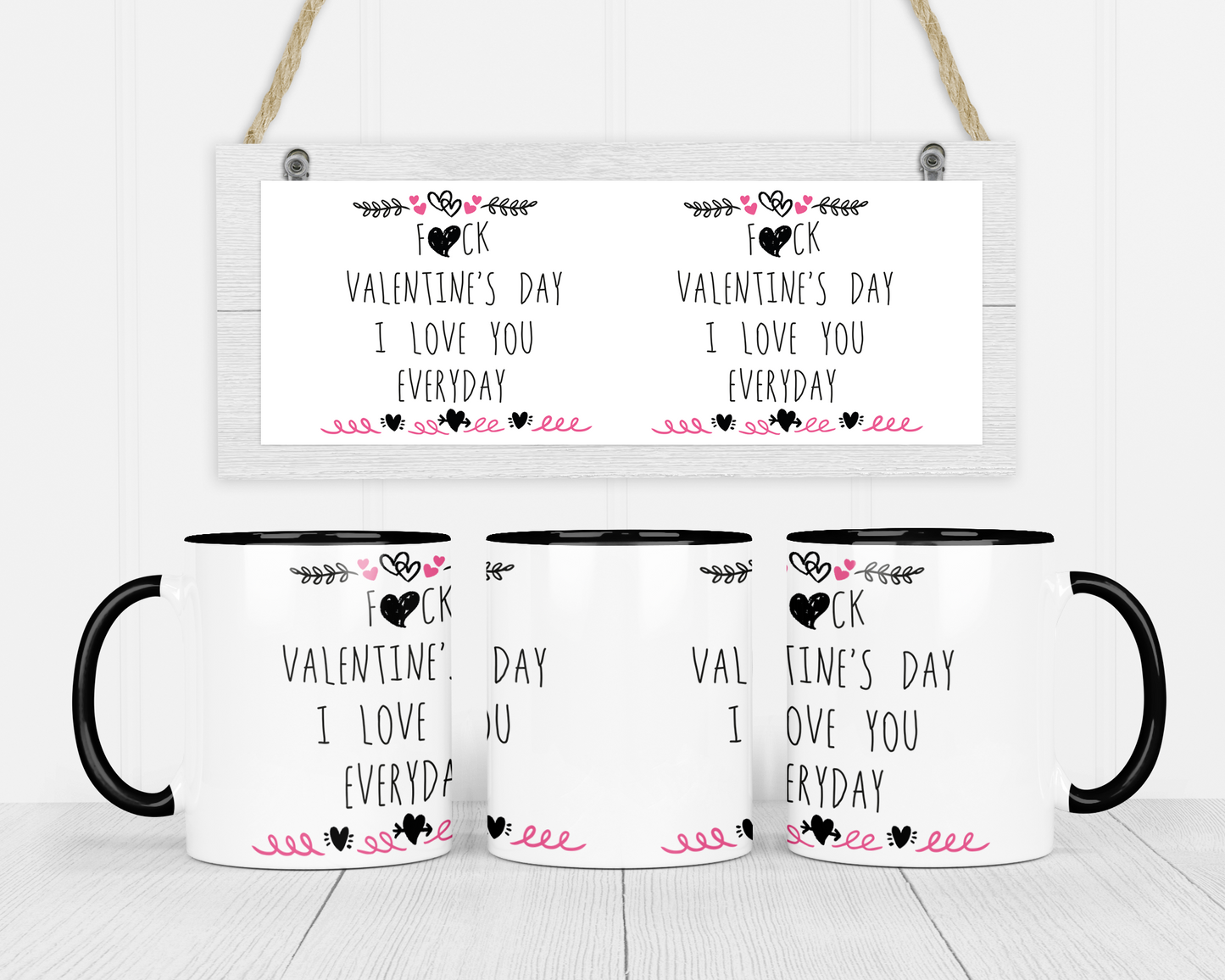 Motivtasse #uck Valentine