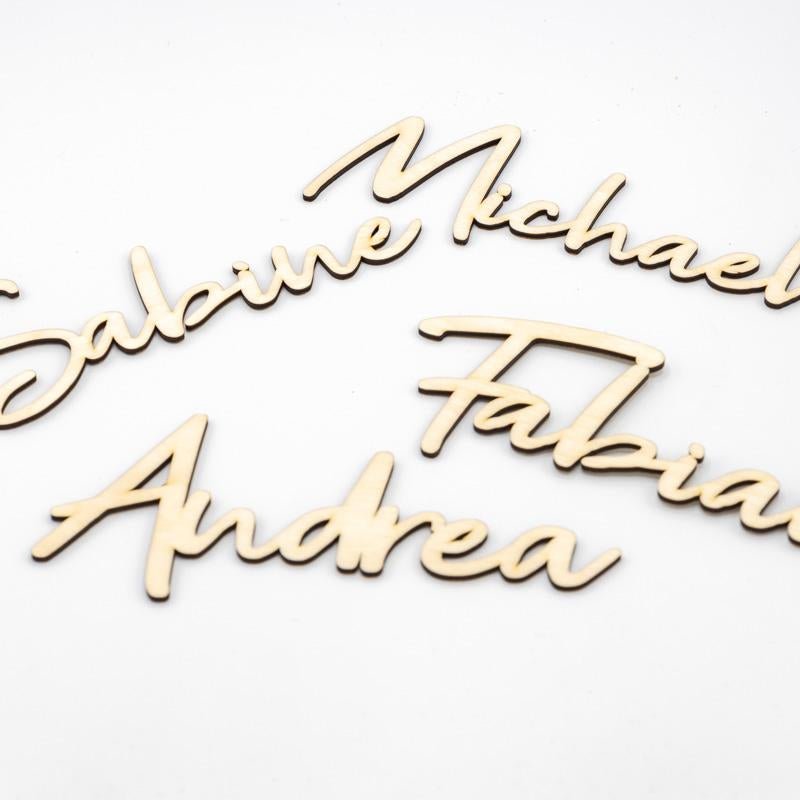 Personalisierte Platzkärtchen aus Birke Sperrholz- - de Nicolo Design