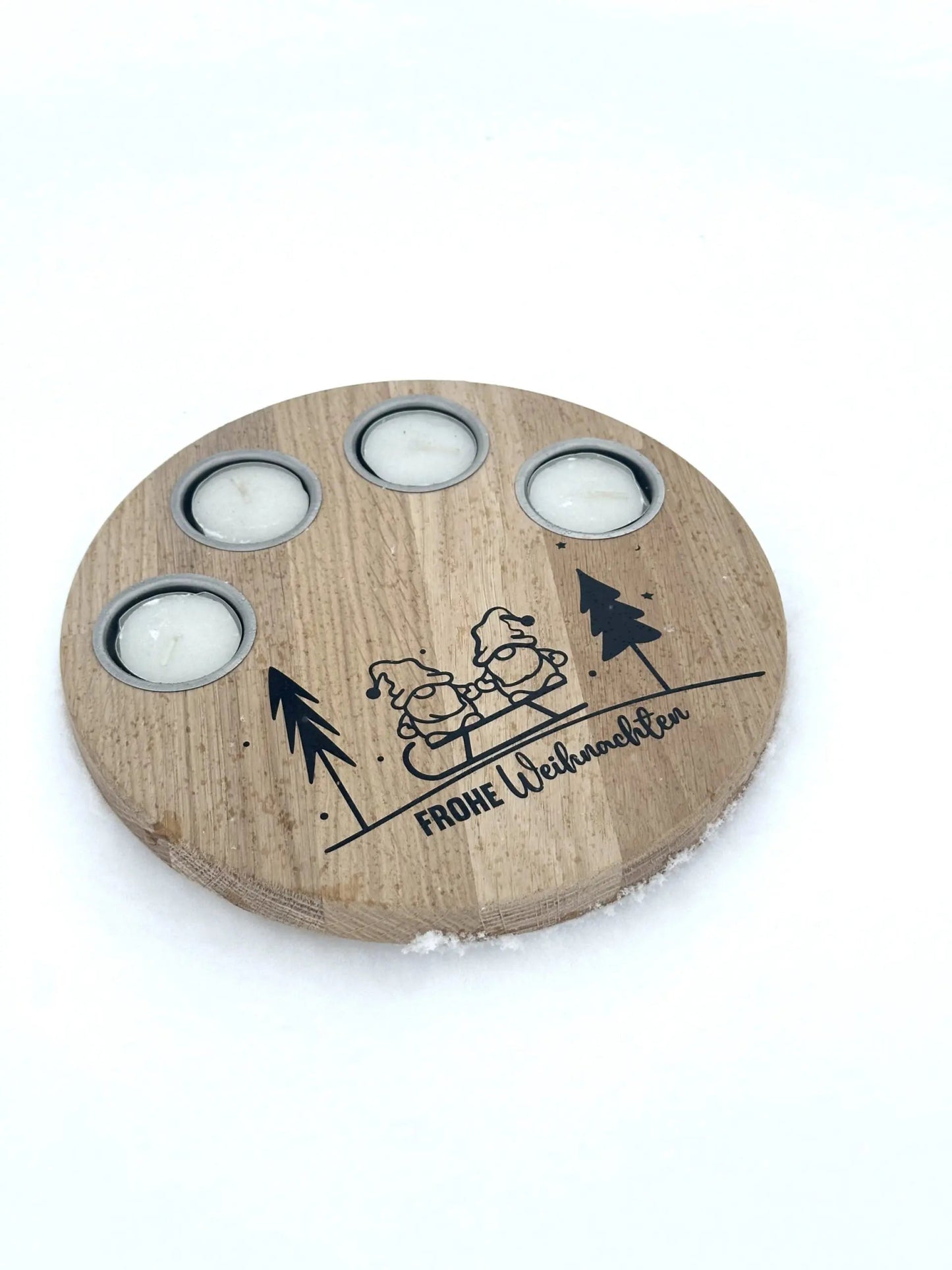 Adventsbrett Durchmesser 20 cm für Teelichter- - de Nicolo Design