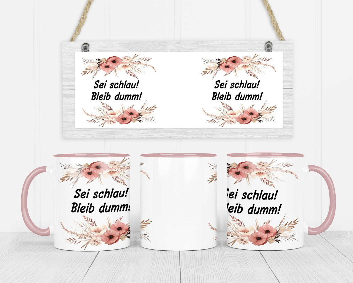 Blümchentasse - Sei schlau, bleib dumm!- - de Nicolo Design