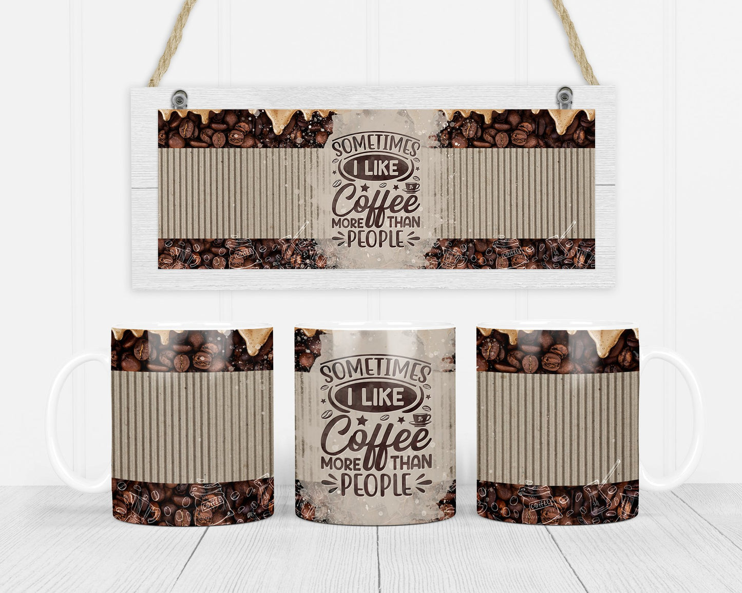 Motivtasse - Sometimes I like coffee more than people- - de Nicolo Design