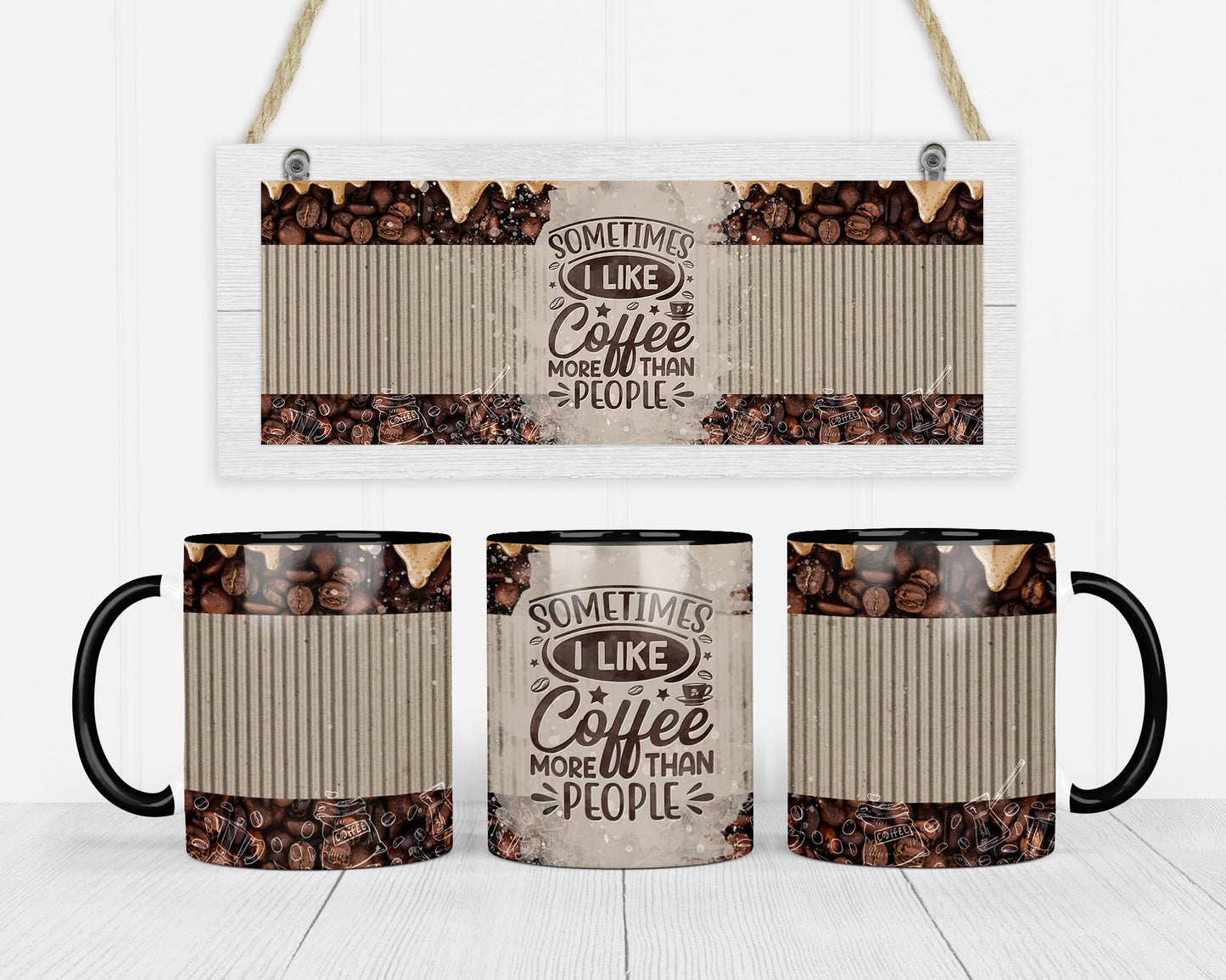 Motivtasse - Sometimes I like coffee more than people- - de Nicolo Design