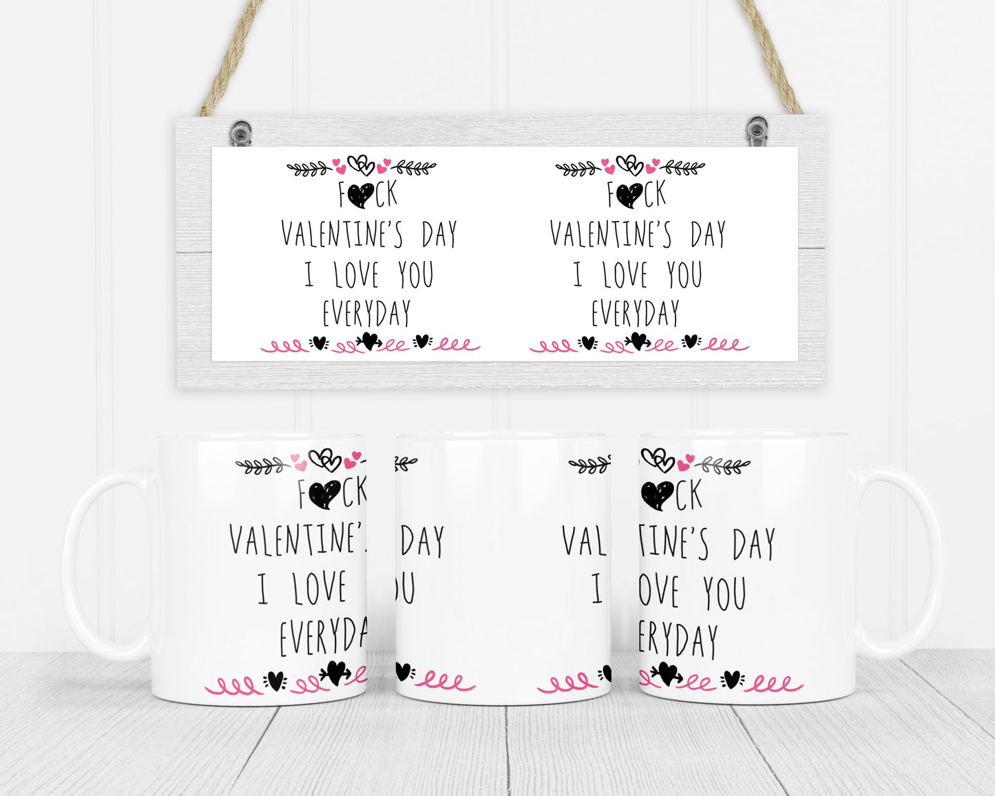 Motivtasse #uck Valentine- - de Nicolo Design