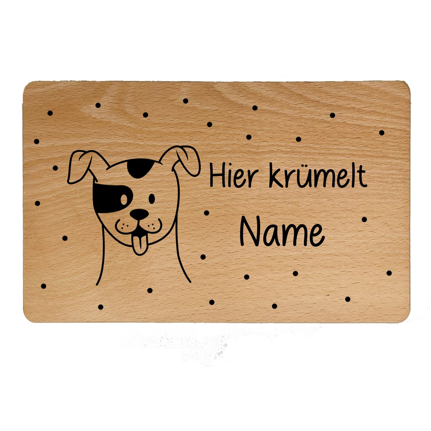 Personalisiertes Kinder-Frühstücksbrettchen aus Buchenholz mit Tiermotiven- - de Nicolo Design
