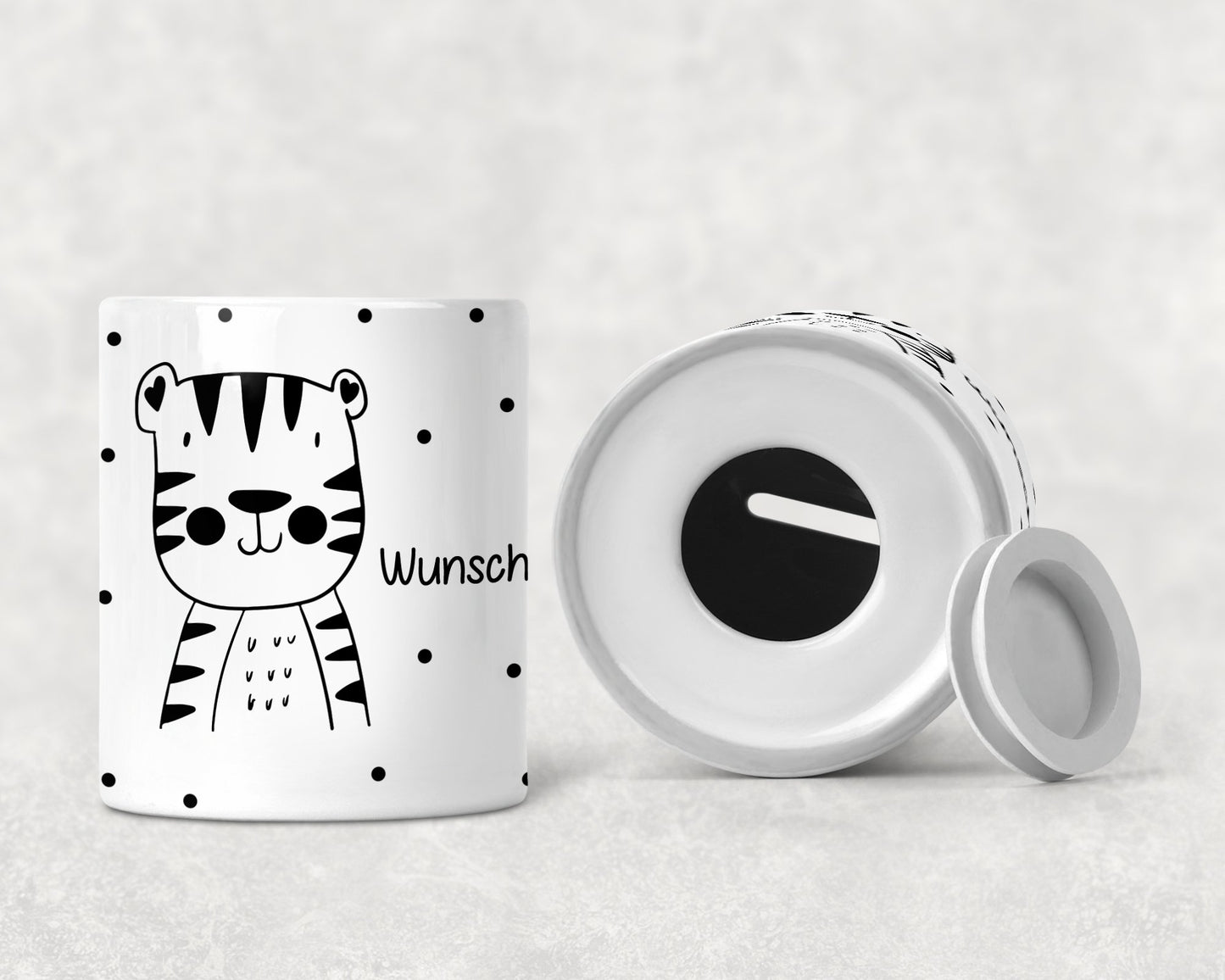 Spardose - Tiermotive schwarz/weiß- - de Nicolo Design